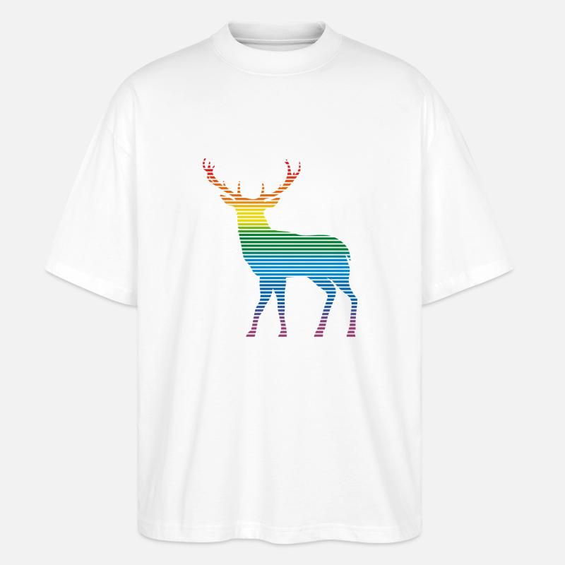 Hirsch - Stanley/Stella Oversized Unisex Bio T-Shirt Blaster 2.0 - Weiß