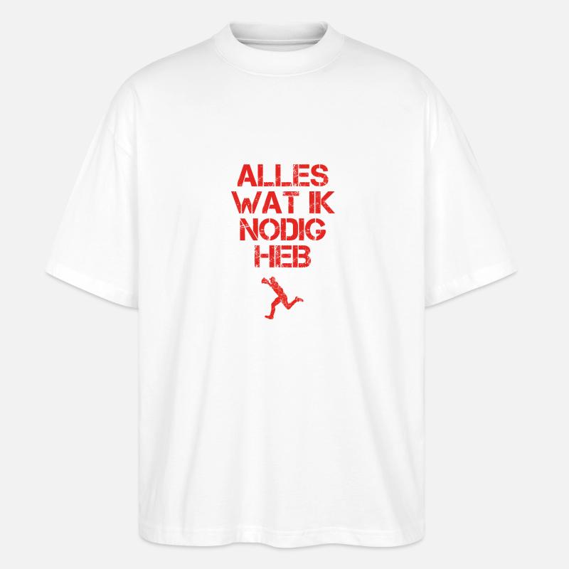presentje wat ik nodig baseball - Stanley/Stella Oversized Unisex Bio T-Shirt Blaster 2.0 - Weiß