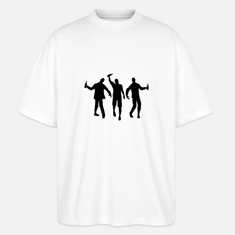 Drunk Zombies - T-shirt bio Blaster 2.0 coupe oversize Stanley/Stella Unisexe - blanc