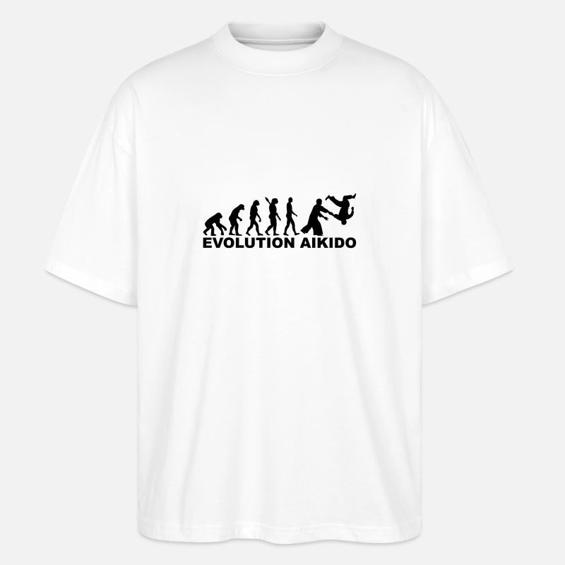 Evolution Aikido - Stanley/Stella Oversized Unisex Organic T-shirt Blaster 2.0 - white