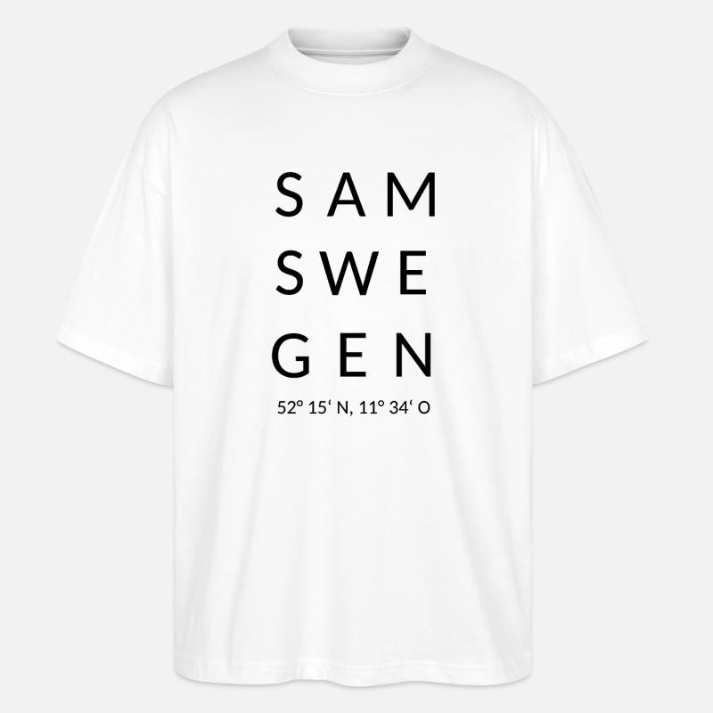 Samswegen noir - T-shirt bio Blaster 2.0 coupe oversize Stanley/Stella Unisexe - blanc