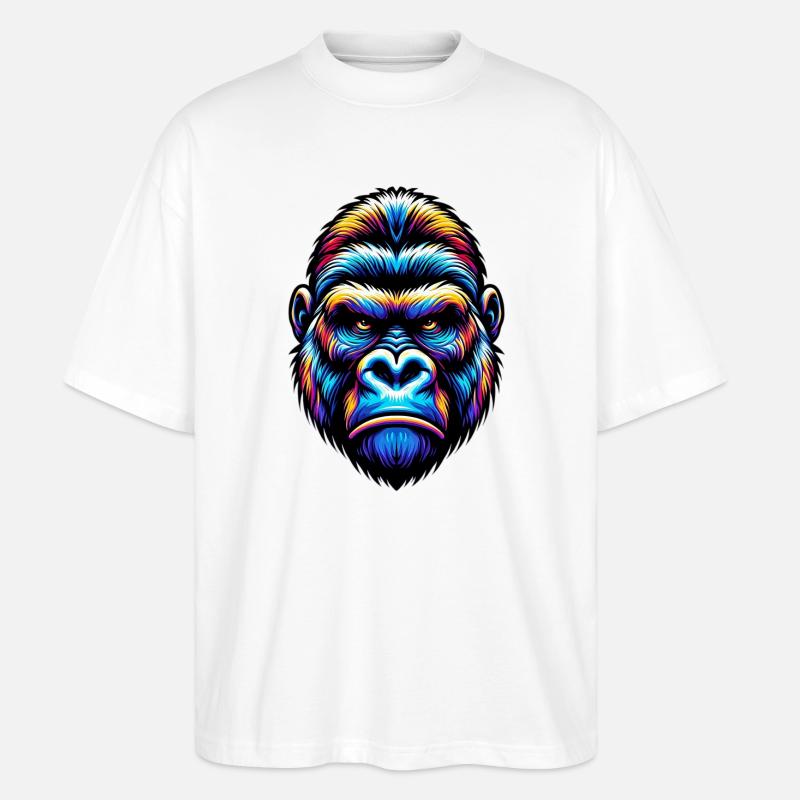 Gorilla - Stanley/Stella Oversized Unisex Bio T-Shirt Blaster 2.0 - Weiß