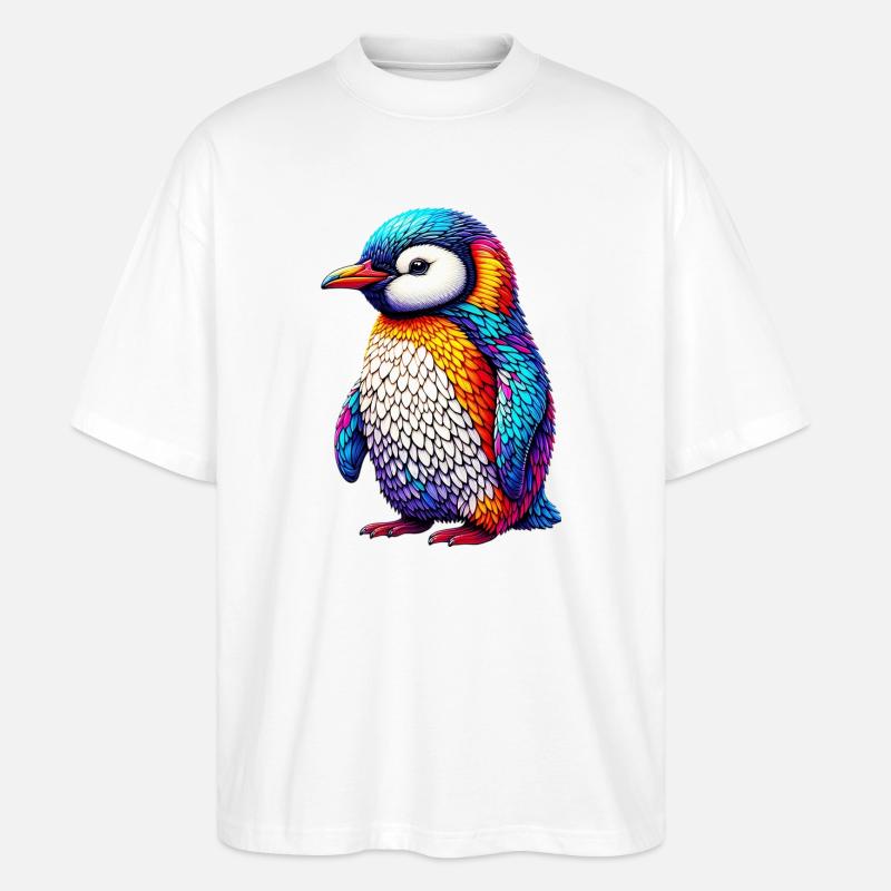 Pingouin - T-shirt bio Blaster 2.0 coupe oversize Stanley/Stella Unisexe - blanc