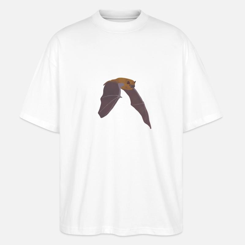 Fledermaus - Stanley/Stella Oversized Unisex Bio T-Shirt Blaster 2.0 - Weiß