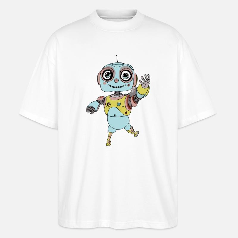 Compagnon cosmique - T-shirt bio Blaster 2.0 coupe oversize Stanley/Stella Unisexe - blanc