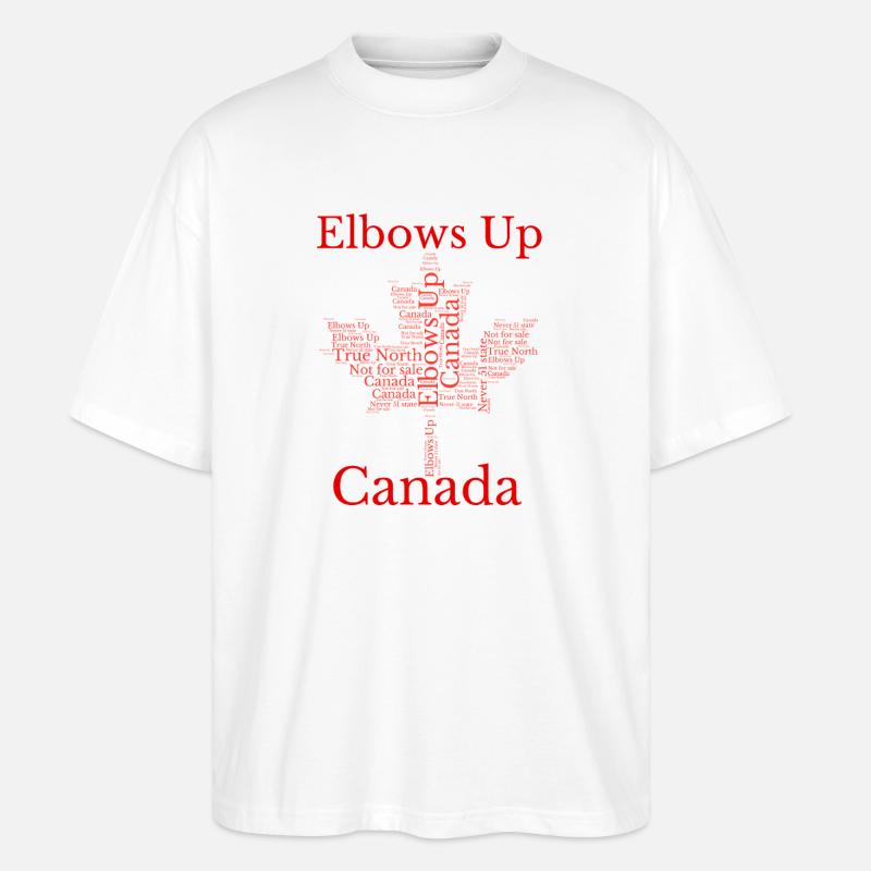 T-shirt de protestation Elbows Up Canada - T-shirt bio Blaster 2.0 coupe oversize Stanley/Stella Unisexe - blanc