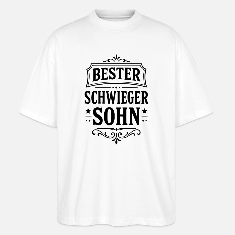 Bester Schwiegersohn - Stanley/Stella Oversized Unisex Bio T-Shirt Blaster 2.0 - Weiß