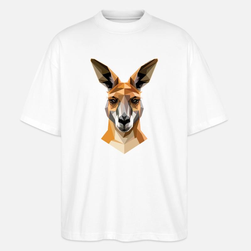 Känguru Australien Outback Wilde Süße Kängurus - Stanley/Stella Oversized Unisex Bio T-Shirt Blaster 2.0 - Weiß