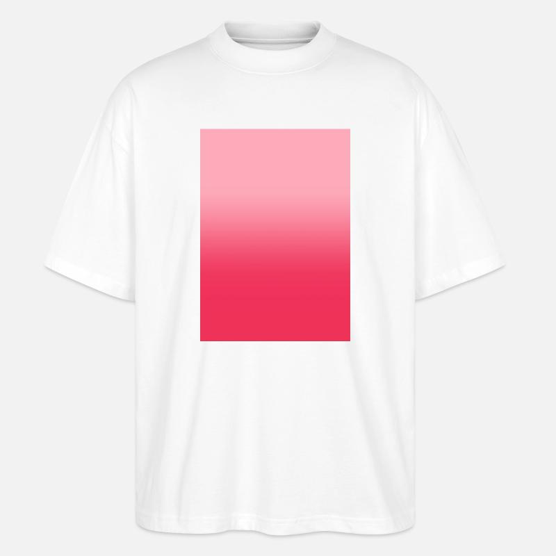 Gradient - rosa rot personalisierbar - Stanley/Stella Oversized Unisex Bio T-Shirt Blaster 2.0 - Weiß