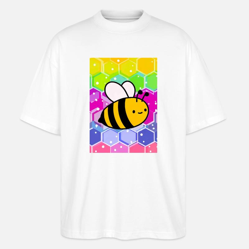 Biene - Stanley/Stella Oversized Unisex Bio T-Shirt Blaster 2.0 - Weiß