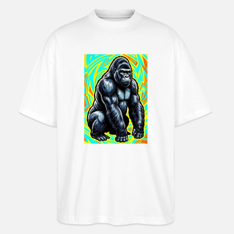 Gorilla - Stanley/Stella Oversized Unisex Bio T-Shirt Blaster 2.0 - Weiß