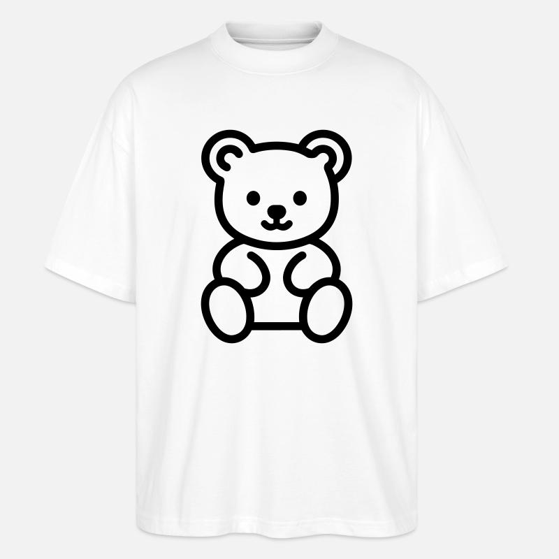 Bärenjunges - Stanley/Stella Oversized Unisex Bio T-Shirt Blaster 2.0 - Weiß