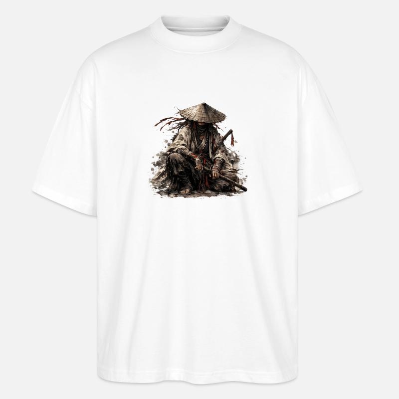 Shadow Ronin Samurai - Stanley/Stella Oversized Unisex Bio T-Shirt Blaster 2.0 - Weiß