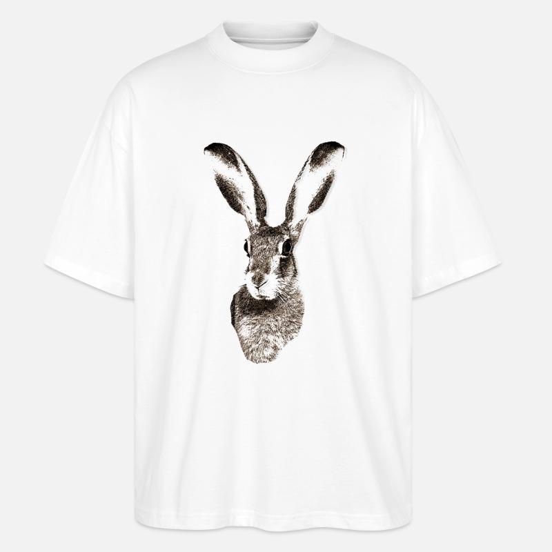 Hase - Stanley/Stella Oversized Unisex Bio T-Shirt Blaster 2.0 - Weiß
