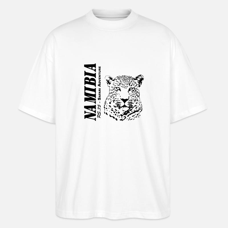 Namibia - Leopard - Stanley/Stella Oversized Unisex Bio T-Shirt Blaster 2.0 - Weiß