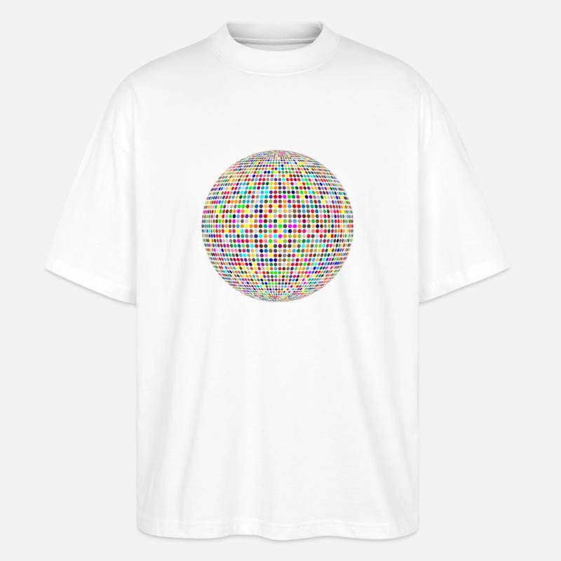 boule disco - T-shirt bio Blaster 2.0 coupe oversize Stanley/Stella Unisexe - blanc