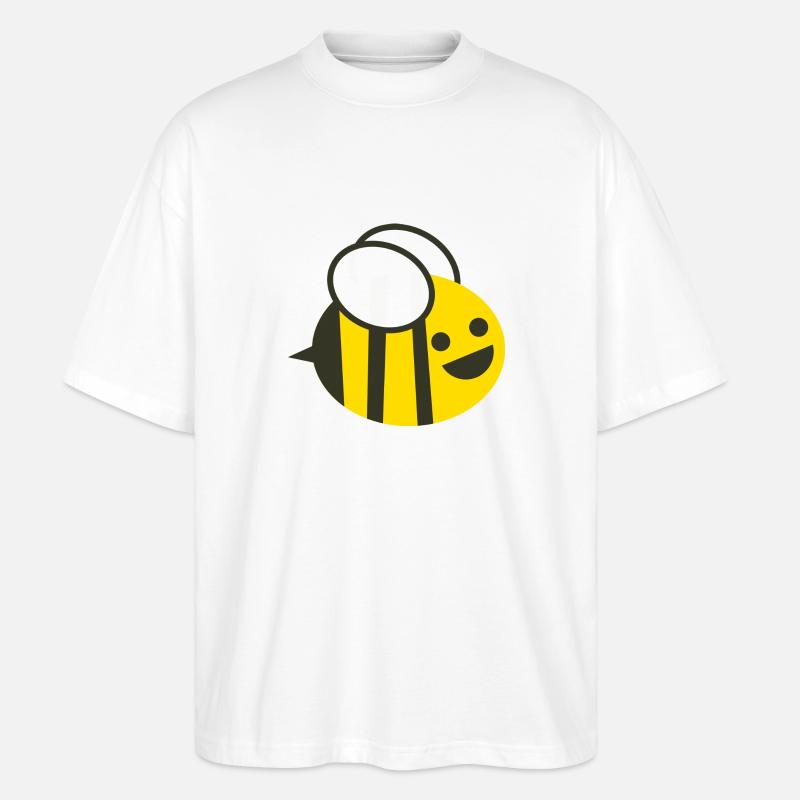 Biene - Stanley/Stella Oversized Unisex Bio T-Shirt Blaster 2.0 - Weiß