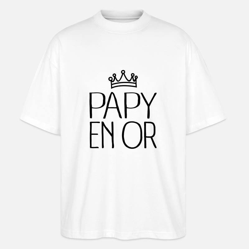 Papy En Or - T-shirt bio Blaster 2.0 coupe oversize Stanley/Stella Unisexe - blanc