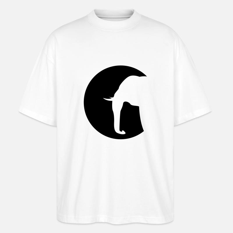l'éléphant - T-shirt bio Blaster 2.0 coupe oversize Stanley/Stella Unisexe - blanc
