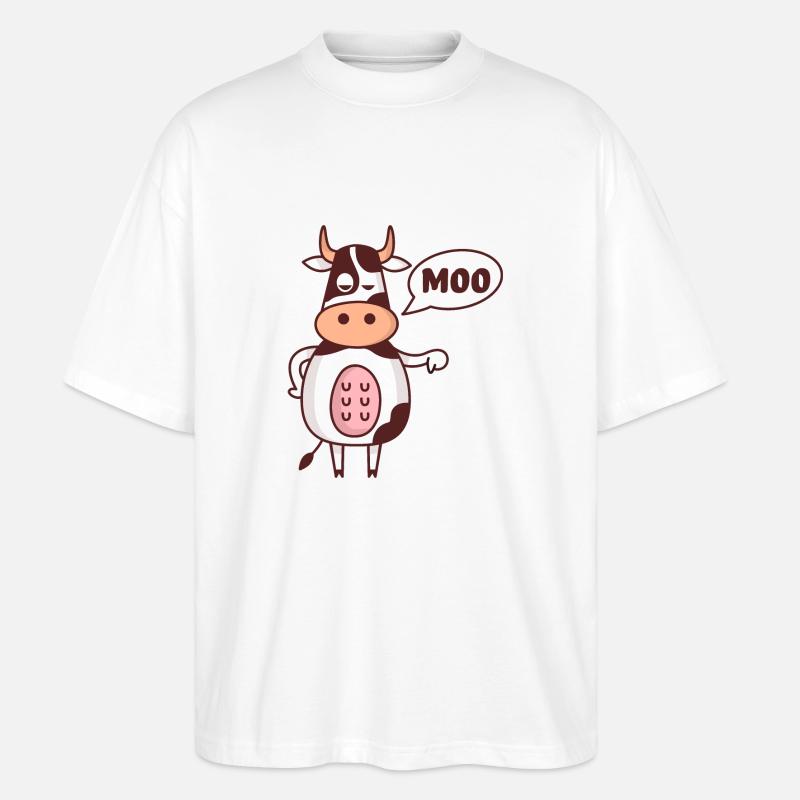 Kuh der Missbilligung - Stanley/Stella Oversized Unisex Bio T-Shirt Blaster 2.0 - Weiß