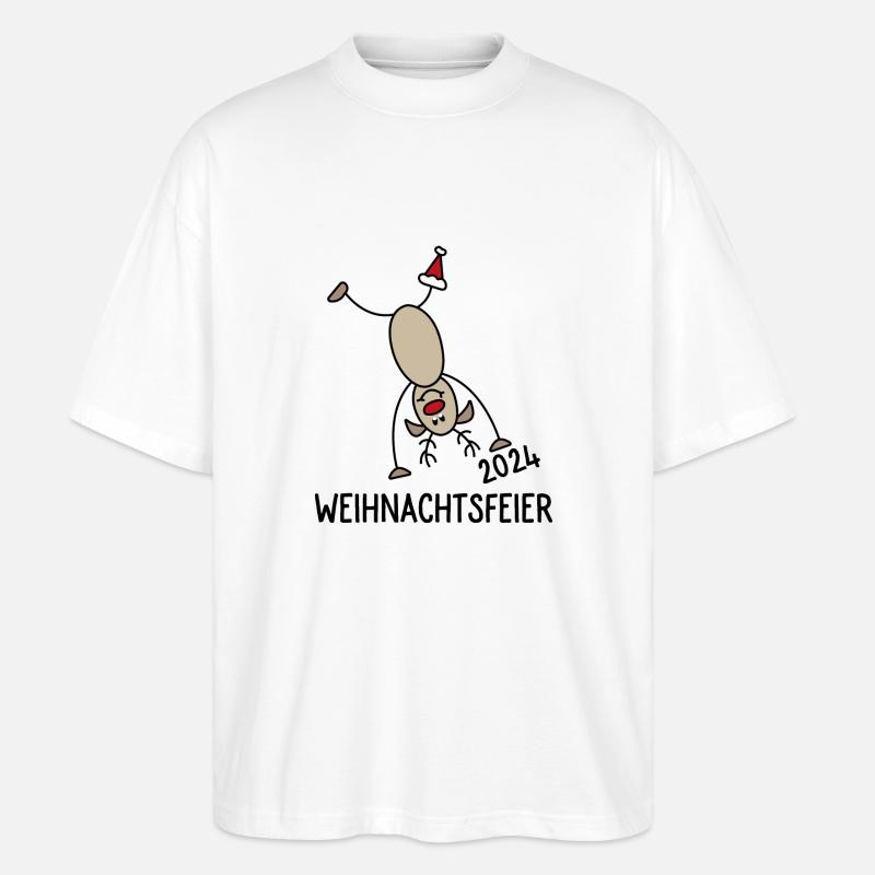 Weihnachtsfeier 2024 - Stanley/Stella Oversized Unisex Bio T-Shirt Blaster 2.0 - Weiß
