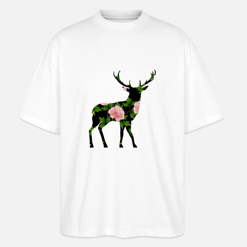 Hirsch - Stanley/Stella Oversized Unisex Bio T-Shirt Blaster 2.0 - Weiß