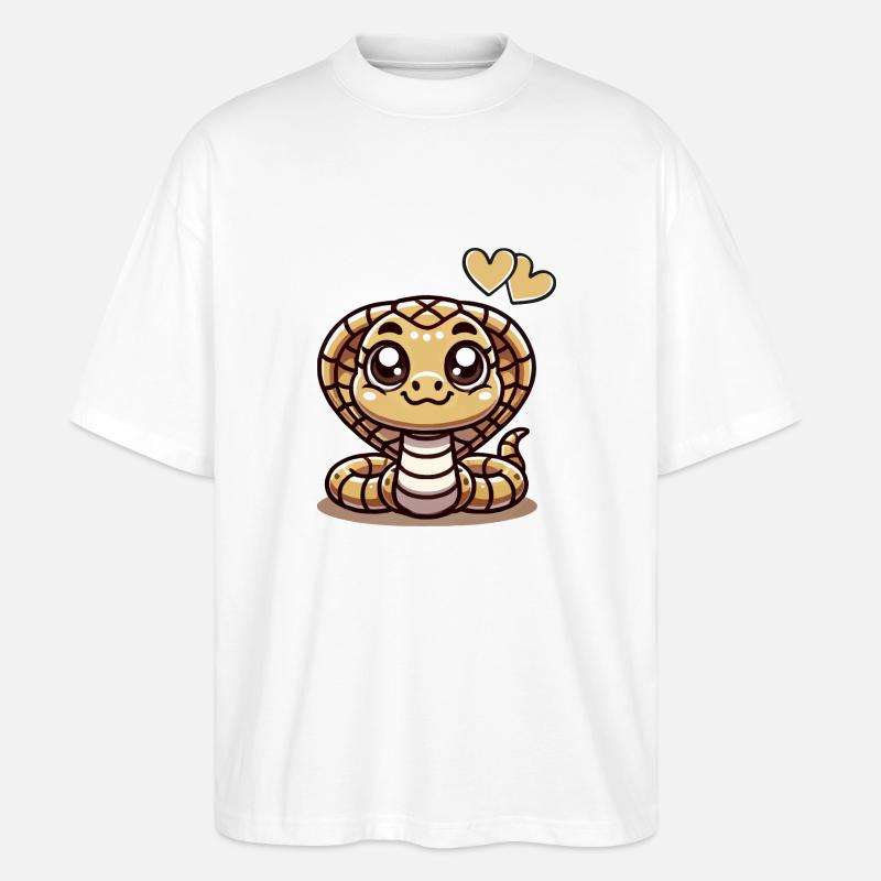 Kobra Schlange Comic - Stanley/Stella Oversized Unisex Bio T-Shirt Blaster 2.0 - Weiß