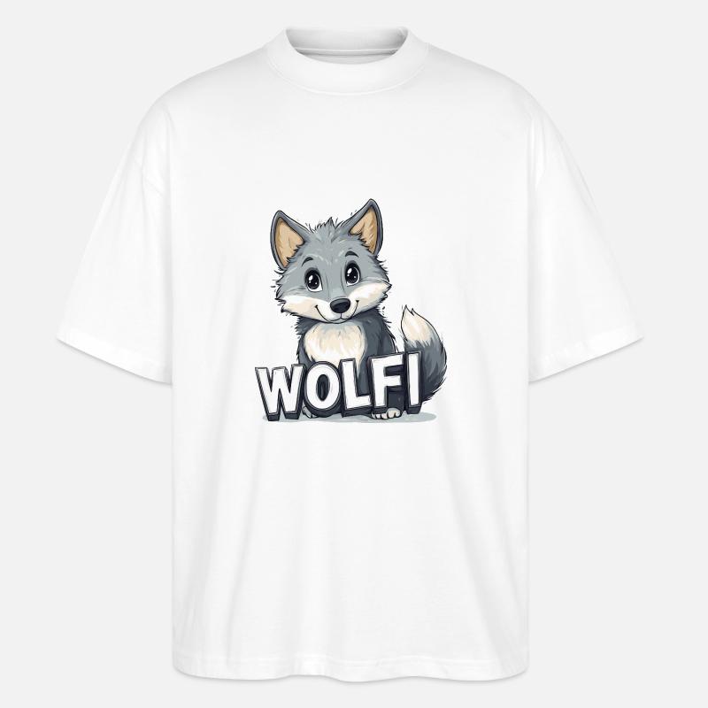 Wolfi - Dein Kosename - Stanley/Stella Oversized Unisex Bio T-Shirt Blaster 2.0 - Weiß