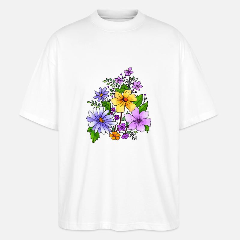 Fleur - T-shirt bio Blaster 2.0 coupe oversize Stanley/Stella Unisexe - blanc