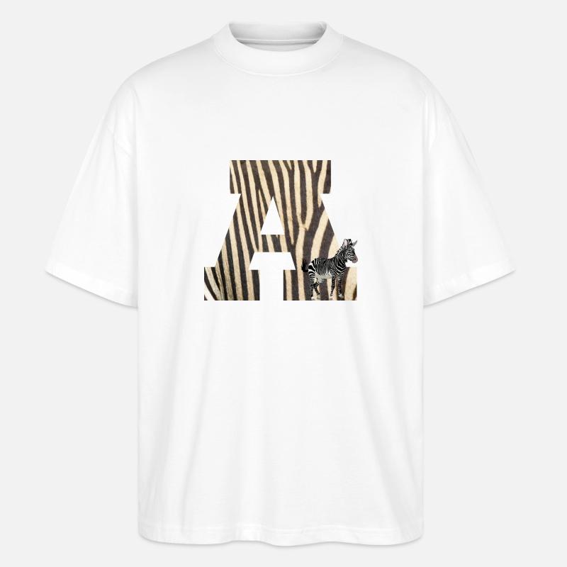 zebra a - Stanley/Stella Oversized Unisex Bio T-Shirt Blaster 2.0 - Weiß
