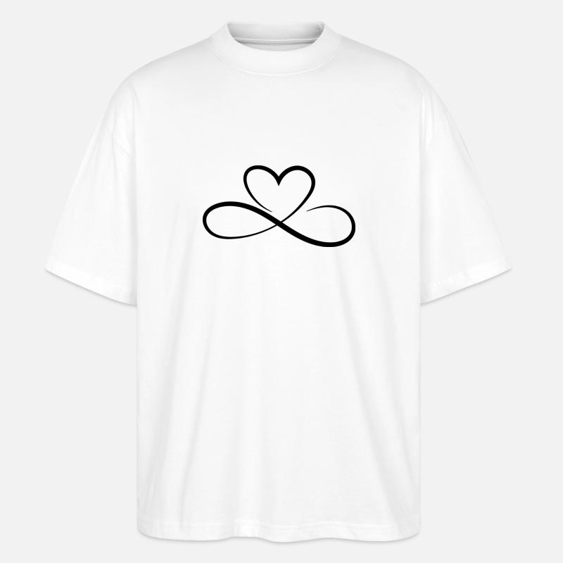 Herz Design - Stanley/Stella Oversized Unisex Bio T-Shirt Blaster 2.0 - Weiß