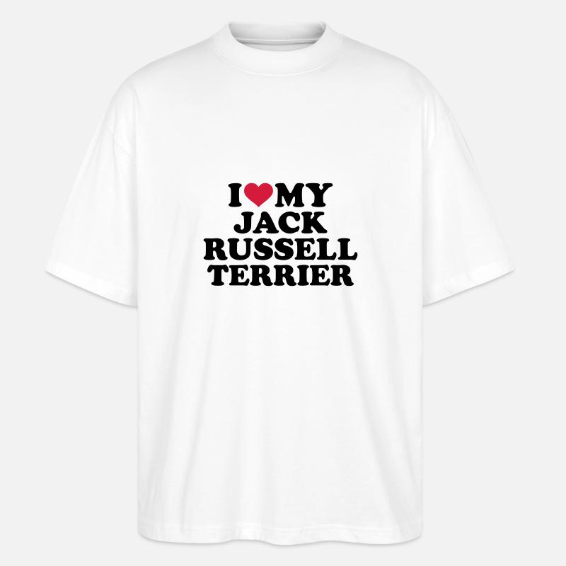 Jack Russell - Stanley/Stella Oversized Unisex Bio T-Shirt Blaster 2.0 - Weiß