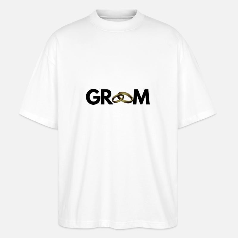 BRÄUTIGAM - Stanley/Stella Oversized Unisex Bio T-Shirt Blaster 2.0 - Weiß
