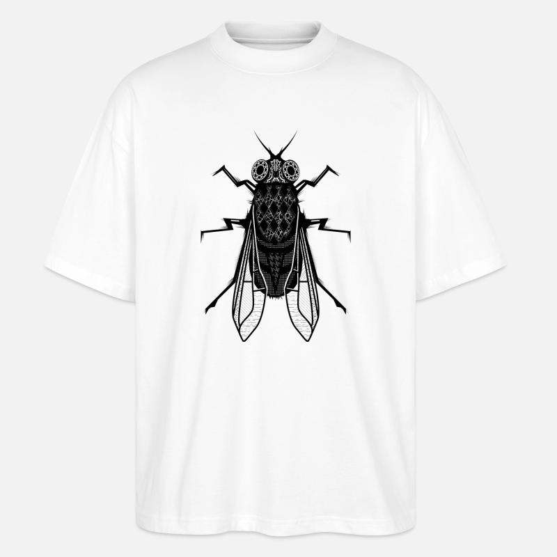 Eine Stubenfliege - Stanley/Stella Oversized Unisex Bio T-Shirt Blaster 2.0 - Weiß