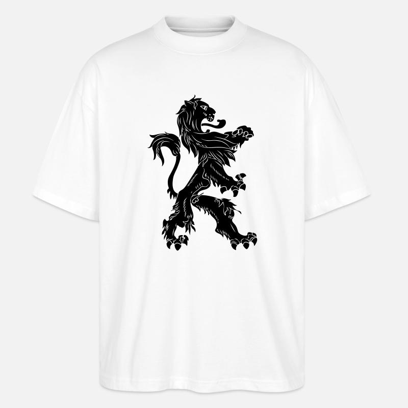 Löwe - Stanley/Stella Oversized Unisex Bio T-Shirt Blaster 2.0 - Weiß