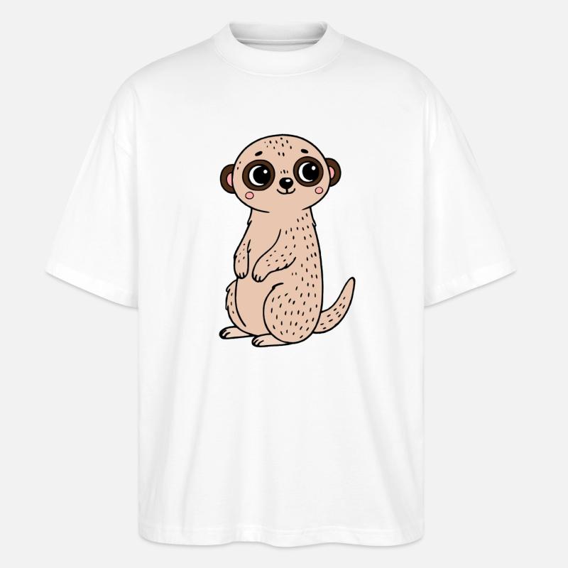 Erdmännchen - Stanley/Stella Oversized Unisex Bio T-Shirt Blaster 2.0 - Weiß