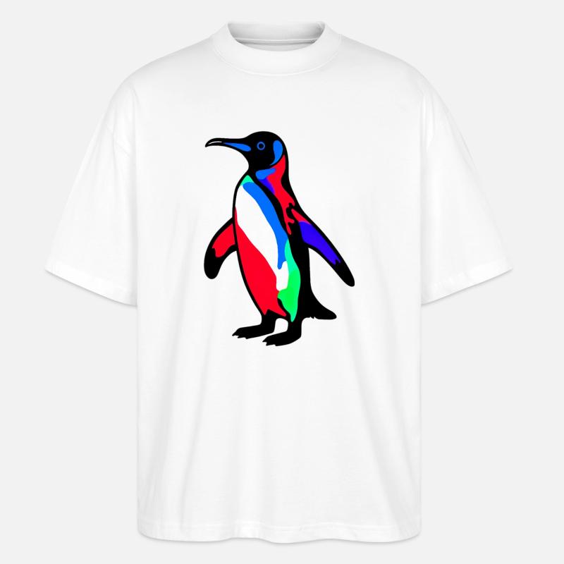 Pingouin - T-shirt bio Blaster 2.0 coupe oversize Stanley/Stella Unisexe - blanc