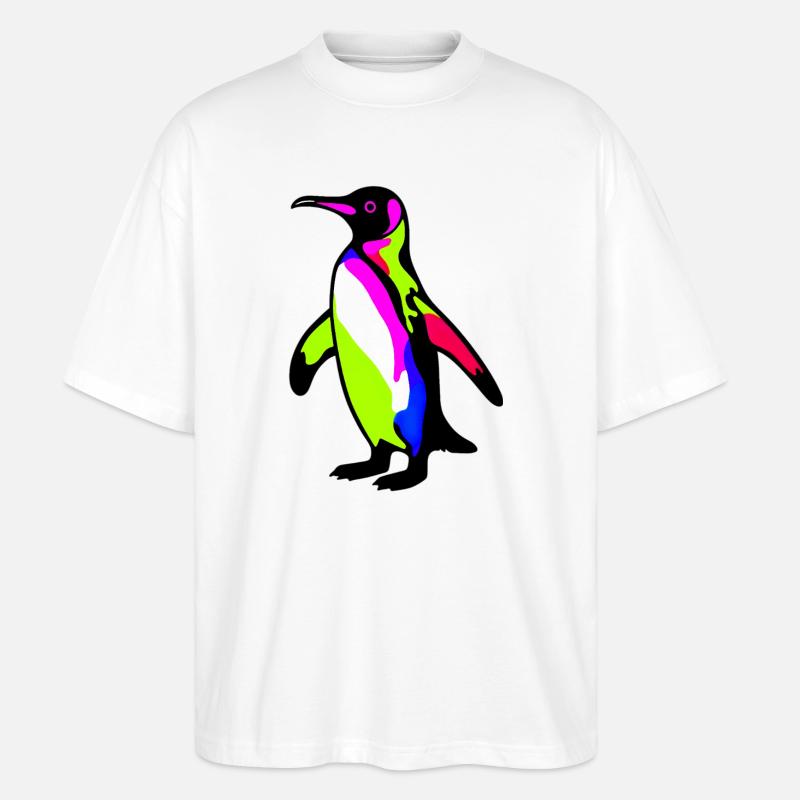 Pingouin - T-shirt bio Blaster 2.0 coupe oversize Stanley/Stella Unisexe - blanc