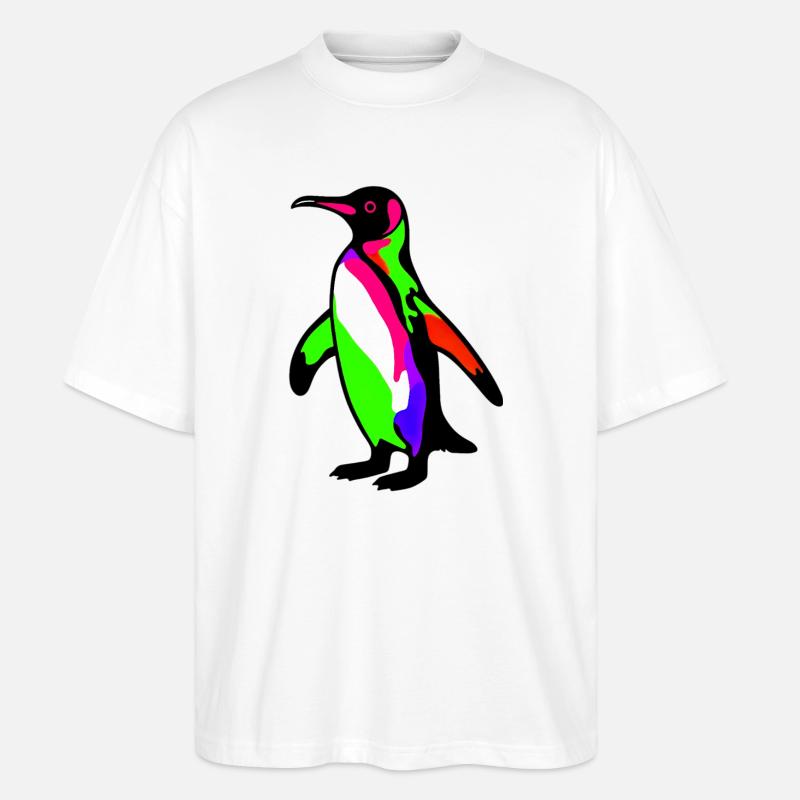 Pingouin - T-shirt bio Blaster 2.0 coupe oversize Stanley/Stella Unisexe - blanc