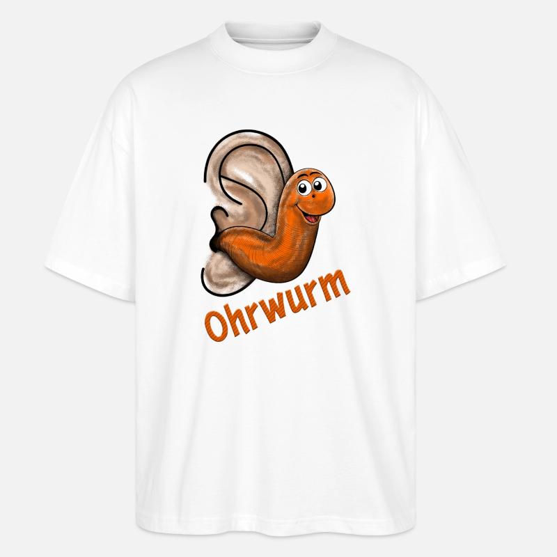 Ohrwurm - Stanley/Stella Oversized Unisex Bio T-Shirt Blaster 2.0 - Weiß