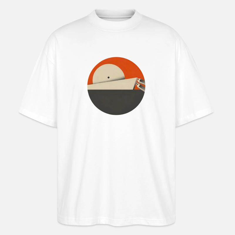 Abendrot Mit Geometrischem Minimalismus - Stanley/Stella Oversized Unisex Bio T-Shirt Blaster 2.0 - Weiß
