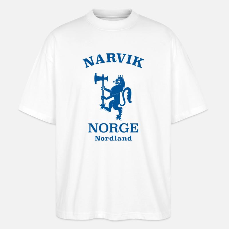 Narvik Norway Norwegen - Stanley/Stella Oversized Unisex Bio T-Shirt Blaster 2.0 - Weiß