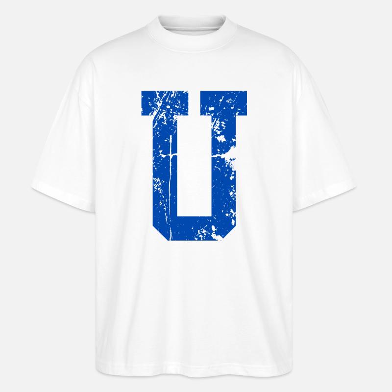 Letter u Retro Sport - Stanley/Stella Oversized Unisex Bio T-Shirt Blaster 2.0 - Weiß