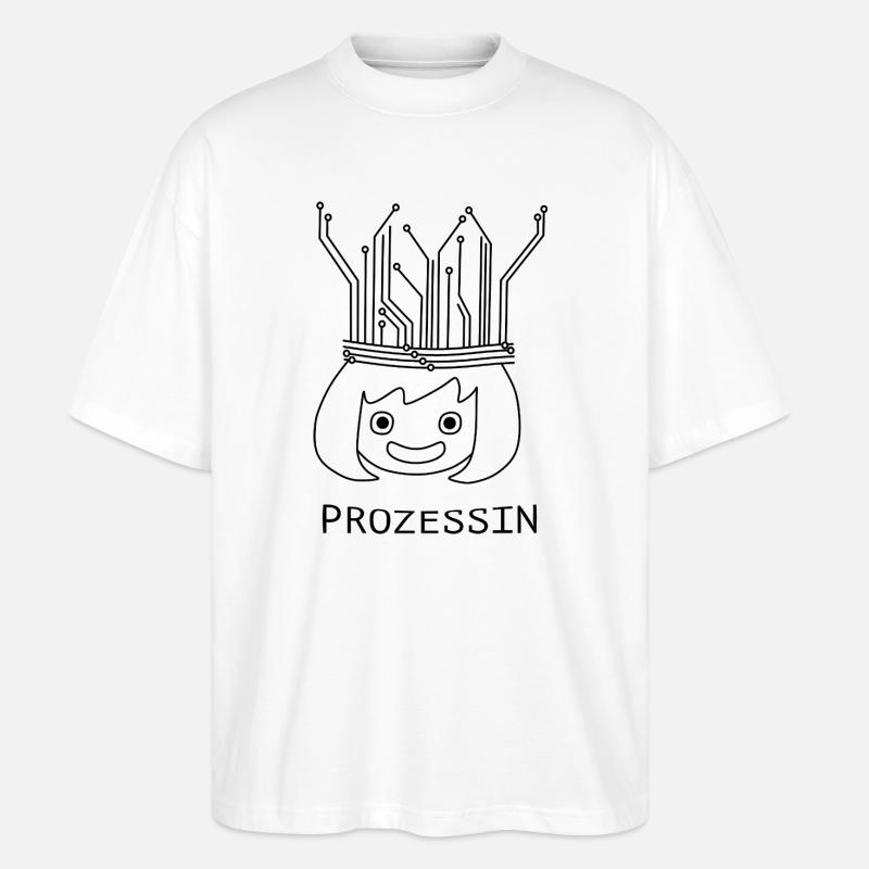 Prozessin mit Tech-Krone - Stanley/Stella Oversized Unisex Bio T-Shirt Blaster 2.0 - Weiß