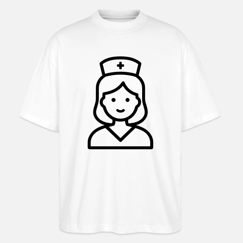 Krankenschwester - Stanley/Stella Oversized Unisex Bio T-Shirt Blaster 2.0 - Weiß