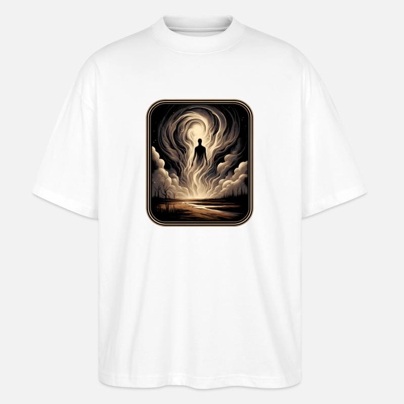 Der wandernde Geist des Kosmos - Stanley/Stella Oversized Unisex Bio T-Shirt Blaster 2.0 - Weiß
