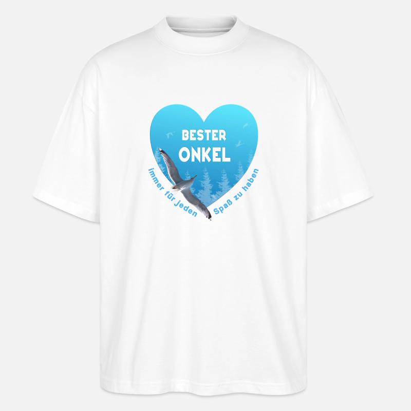bester Onkel - Stanley/Stella Oversized Unisex Bio T-Shirt Blaster 2.0 - Weiß