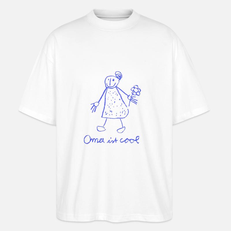 Oma ist cool - Stanley/Stella Oversized Unisex Bio T-Shirt Blaster 2.0 - Weiß