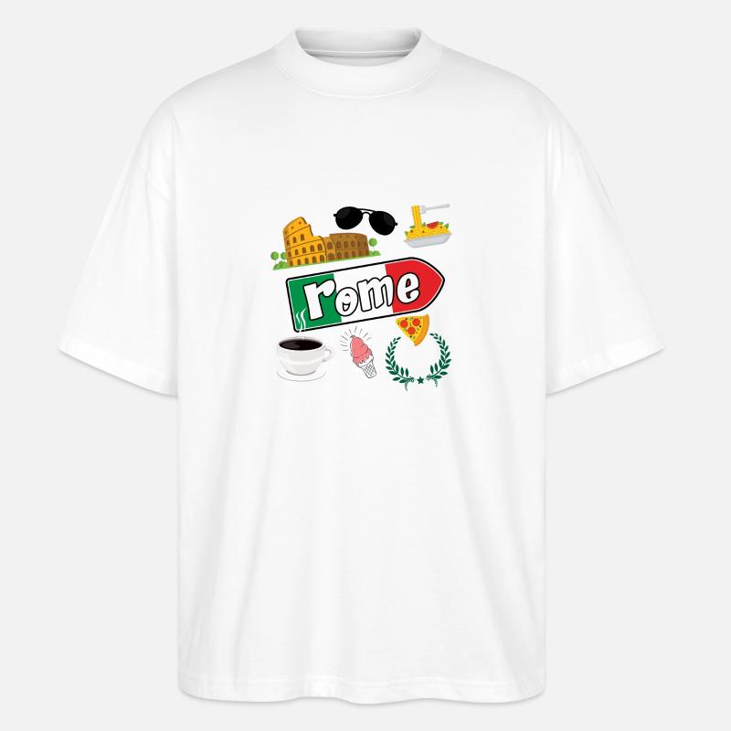 Ich liebe Rom - Stanley/Stella Oversized Unisex Bio T-Shirt Blaster 2.0 - Weiß
