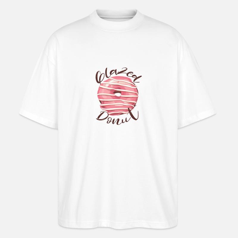 glazed donut - Stanley/Stella Oversized Unisex Bio T-Shirt Blaster 2.0 - Weiß